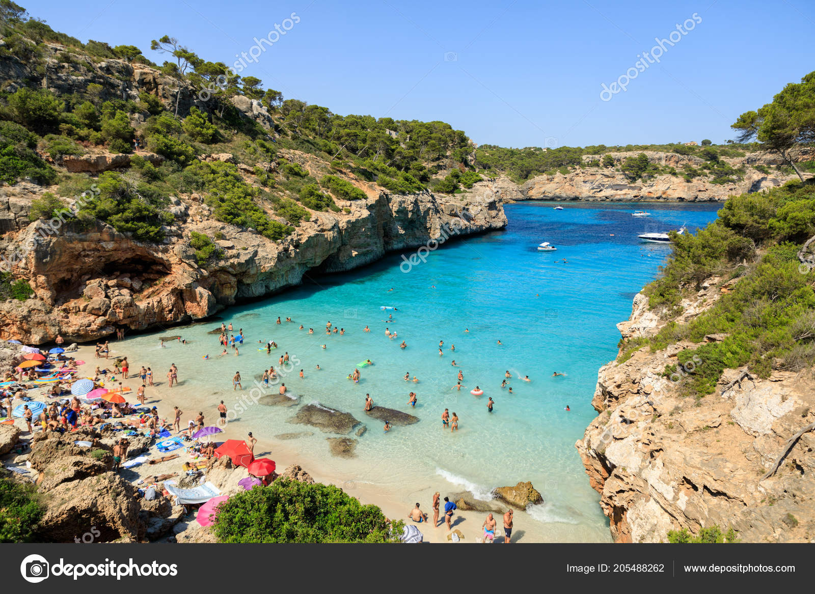 Beach Cala Des Moro Mallorca Spain — Stock Photo © castenoid 205488262