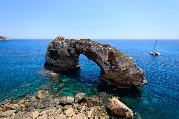 Natural Arch Nearby Cala Santanyi Mallorca Spain — Stock Photo, Image