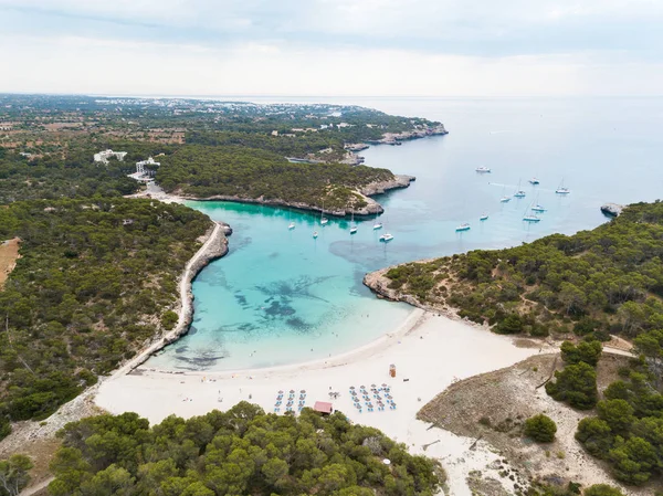 Cala Mondrago Plage Majorque Espagne Vue Haut — Photo