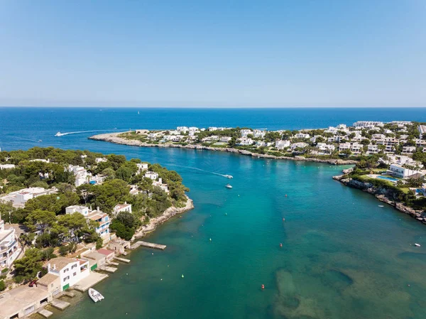 Aerial Cala Resort Town Majorque Espagne — Photo