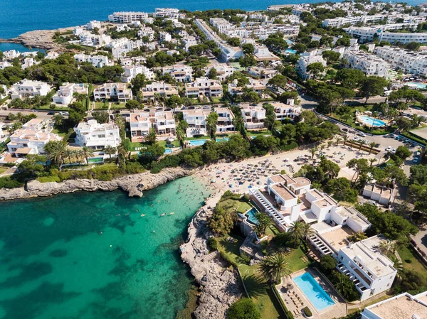 Aerial Cala Resort Town Majorque Espagne — Photo