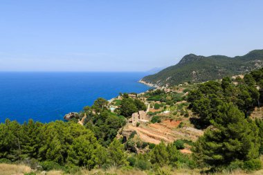 Banyalbufar kasaba Mallorca, İspanya'nın batı kıyısında