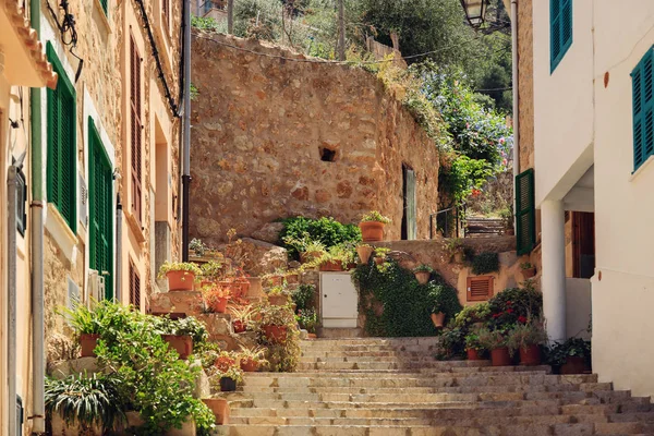 Antigua Calle Banyalbufar Mallorca España —  Fotos de Stock