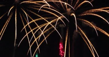 Fireworks gece gökyüzü arka planı göster