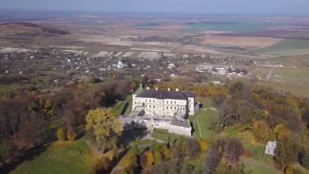 Aerial View Pidhirtsi Castle Located Village Pidhirtsi Lviv Oblast Ukraine — Stock Video