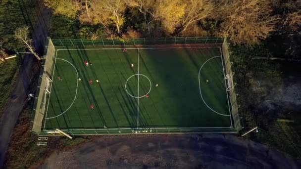 Aérien Stade Kamianka Ukraine Automne — Video