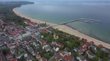 Sopot, Polonya şehir manzarası havadan görünümü