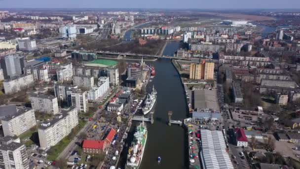 Kaliningrad Rusya Nisan 2019 Ulusal Bahar Tatilinde Dünya Okyanusu Müzesi — Stok video