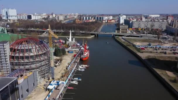 Kaliningrad Rosja Kwiecień 2019 Widok Lotu Ptaka Muzeum Oceanu Światowego — Wideo stockowe