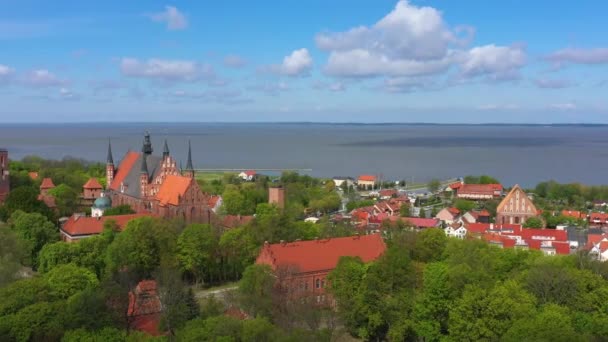 Légi Frombork Resort Town Lengyelországban — Stock videók