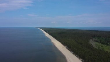 Yaz aylarında Vistula Spit havadan görünümü