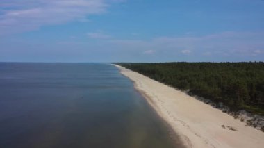 Yaz aylarında Vistula Spit havadan görünümü