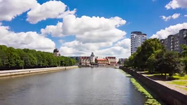 Fiskebyn Kaliningrad Ryssland Hyper Lapse — Stockvideo