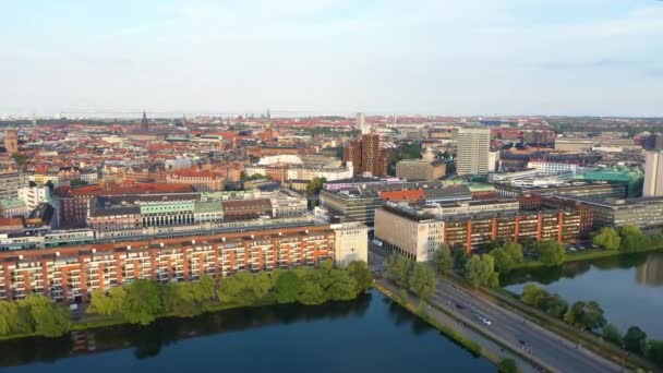 Vue Aérienne Des Bâtiments Copenhague Danemark — Video