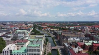 Malmö şehir manzarasının havadan görünümü, İsveç