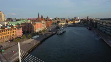 Malmö limanının havadan görünümü, İsveç