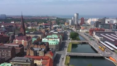 Malmö Cityscape, Isveç havadan görünümü