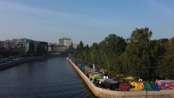 Kaliningrad Rusko Srpen 2019 Dav Lidí Evropském Pouličním Festivalu Pohled — Stock video