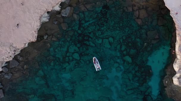 Вид Повітря Човен Морі — стокове відео