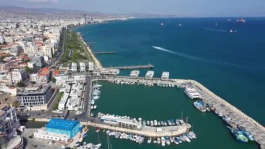 Kıbrıs Rum Kesimi 'nin Limasol kentindeki yeni marinanın havadan görüntüsü