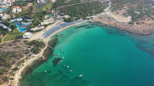 Повітря Пляж Ланда Кіпрі — стокове відео