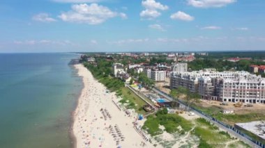 Yazın Zelenogradsk Plajı