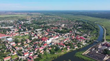 Rusya 'nın Gvardeysk kentinin hava manzarası