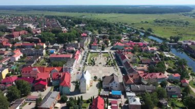 Rusya 'nın Gvardeysk kentinin hava manzarası