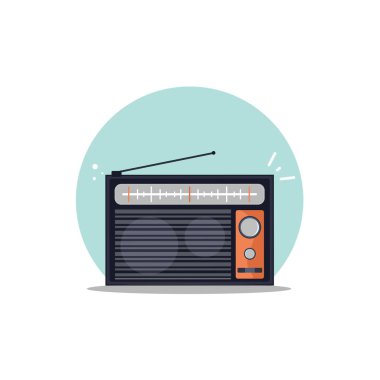 Radyo müziği eski aygıt simgeleri