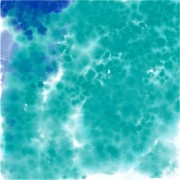 Векторный акварельный фон голубого и аквамаринового цветов. Акварель океана или моря. Ручная рисованная текстура воды — стоковый вектор
