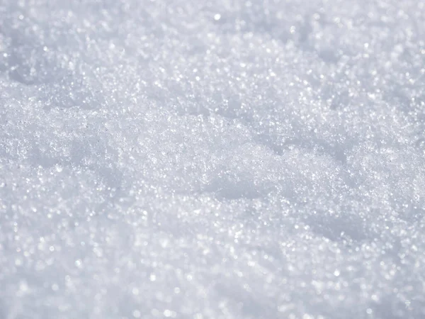 Foco Seletivo Inverno Textura Natural Fundo Com Neve Branca — Fotografia de Stock