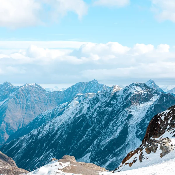 Високий Скелястий Гірський Ландшафт Чудовий Мальовничий Краєвид Гори Альпійський Лижний — стокове фото