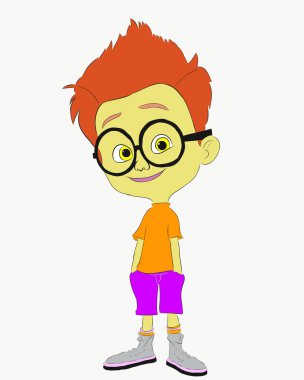 Güzel bir çocuğun çizimi.