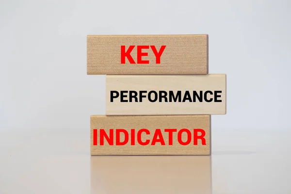 Дерев Яний Куб Kpi Key Performance Indicator Word Table Background — стокове фото