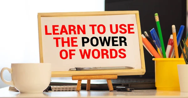 Learn to use the power of words on notebook.