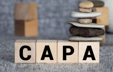 CAPA kelimesi yapı taşları, iş konsepti ile yapılır.