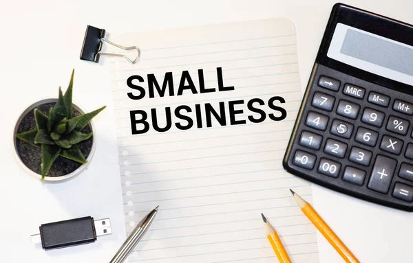 Handwriting Small Business Working Table — Stock Photo, Image