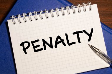 kelime cezası ile yırtılmış kağıt, iş konsepti