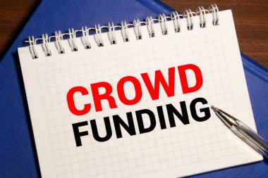 CROWD Kelime Bulutu, İş ve Finans Konsepti.