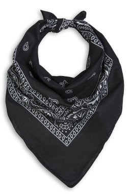beyaz bir arka plan üzerinde klasik siyah bandana