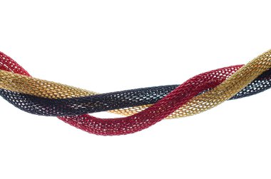 Beyaz bir arka plan üzerinde renkli çizgiler