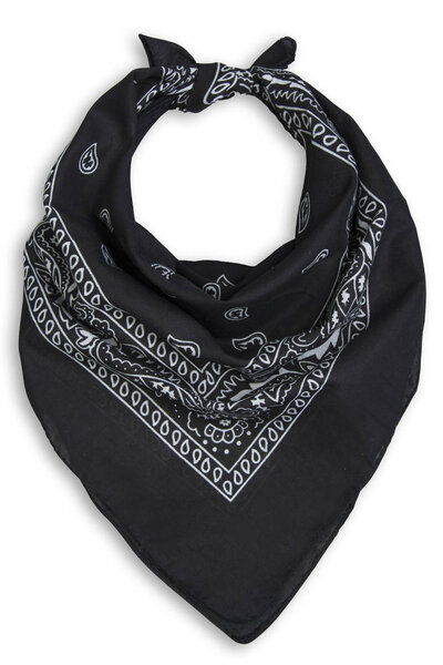 classic black bandana on a white background
