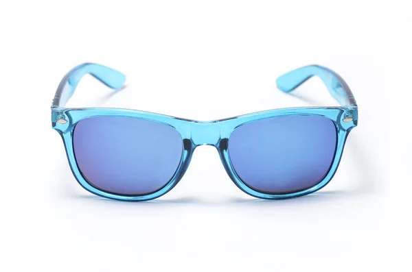 Lunettes Soleil Protection Modernes Sur Fond Blanc — Photo