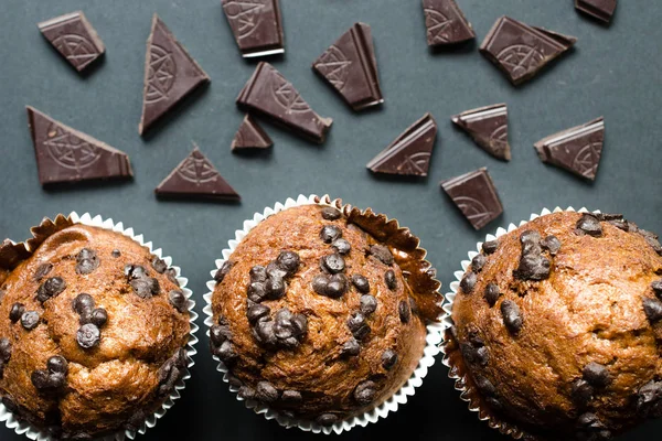 Chokolade Muffin Chokolade - Stock-foto