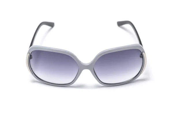 Moderna Skyddande Solglasögon Vit Bakgrund — Stockfoto