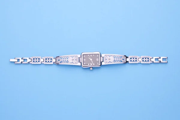 silver female wrist watch isolated