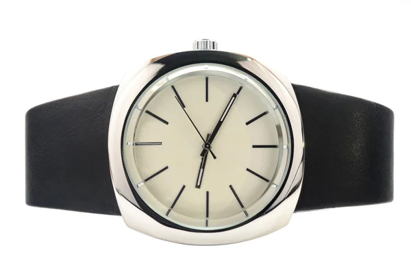 Minimalist Wristwatch Leather Strap — Stock Photo, Image