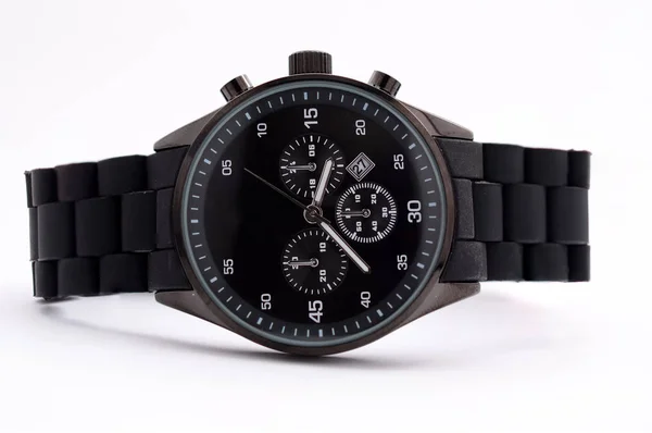 Armbanduhr Für Männer Auf Weißem Hintergrund — Stockfoto