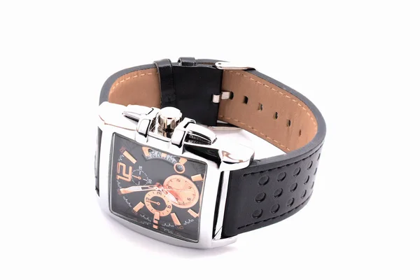 Reloj Pulsera Para Hombre Sobre Fondo Blanco —  Fotos de Stock