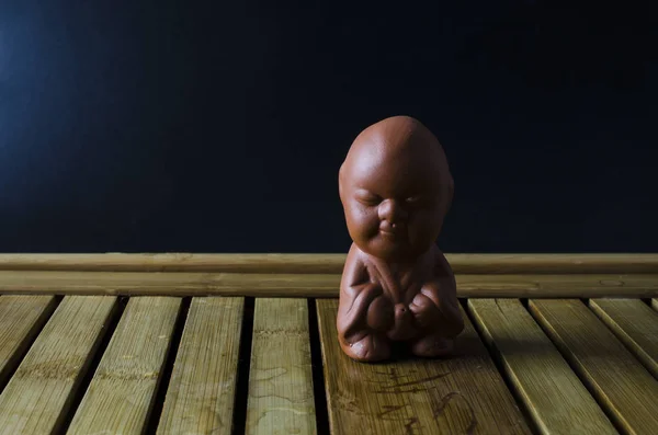 Clay boy figurine for Chinese tea ceremony — Stock Image Clay Boy Figurine Chinese Tea Ceremony Royalty Free Stock Images